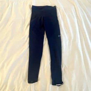 Nike Pro Navy Blue Hyper Warm Leggings, Women Size XS